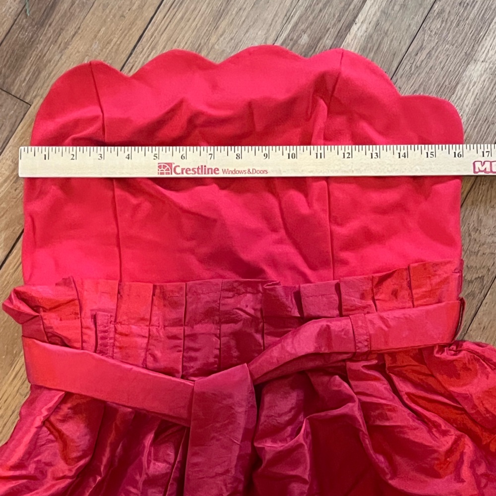 NWT Free People Filmore Romper Red Strapless XL NWT Mixed Media Belted Waist - Picture 4 of 10